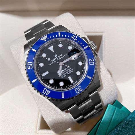 rolex oyster perpetual submariner white gold|rolex submariner list price 2022.